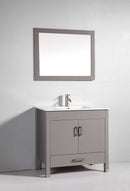 Legion Furniture 36" Solid Wood Sink Vanity with Mirror and Faucet