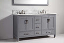 Legion Furniture 60" Solid Wood Sink Vanity with Mirror-No Faucet  3