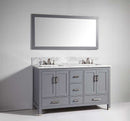Legion Furniture 60" Solid Wood Sink Vanity with Mirror-No Faucet 