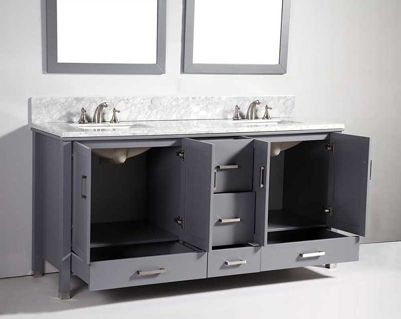 Legion Furniture 72" Solid Wood Sink Vanity with Mirror-No Faucet  2
