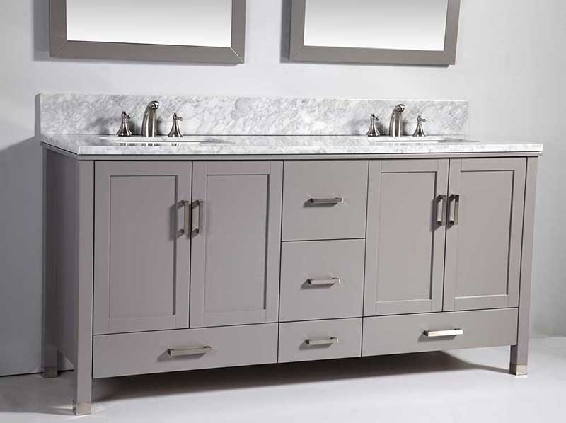 Legion Furniture 72" Solid Wood Sink Vanity with Mirror-No Faucet  3