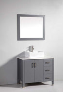 Legion Furniture 36" Solid Wood Sink Vanity with Mirror and Faucet