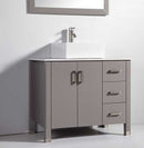 Legion Furniture 36" Solid Wood Sink Vanity with Mirror and Faucet 3