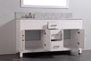 Legion Furniture 60" Solid Wood Double Sink Vanity With Mirror-No Faucet White 2