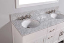 Legion Furniture 60" Solid Wood Double Sink Vanity With Mirror-No Faucet White 3