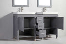 Legion Furniture 60" Solid Wood Sink Vanity with Mirror-No Faucet  3