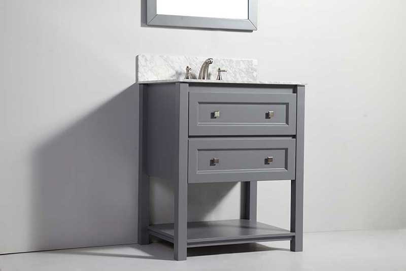 Legion Furniture 30" Solid Wood Sink Vanity with Mirror-No Faucet  2