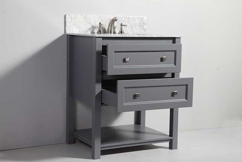 Legion Furniture 30" Solid Wood Sink Vanity with Mirror-No Faucet  3