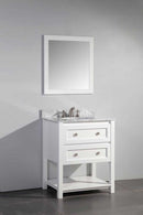 Legion Furniture 30" Solid Wood Sink Vanity With Mirror-No Faucet White
