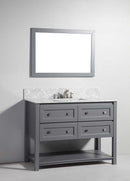 Legion Furniture 48" Solid Wood Sink Vanity with Mirror-No Faucet 