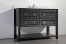 Legion Furniture 48" Solid Wood Sink Vanity With Mirror-No Faucet Espresso 3
