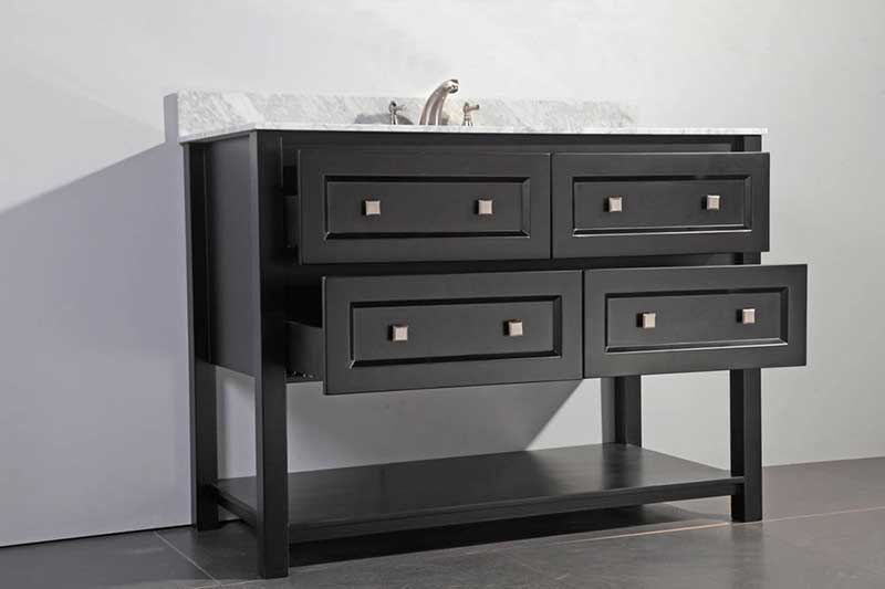 Legion Furniture 48" Solid Wood Sink Vanity With Mirror-No Faucet Espresso 2