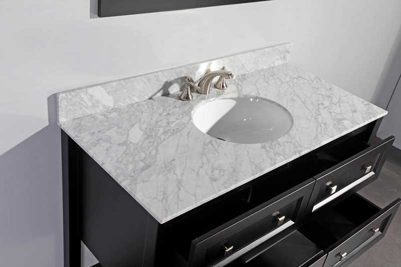 Legion Furniture 48" Solid Wood Sink Vanity With Mirror-No Faucet Espresso 4