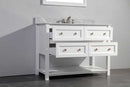 Legion Furniture 48" Solid Wood Sink Vanity With Mirror-No Faucet White 2