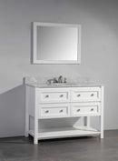 Legion Furniture 48" Solid Wood Sink Vanity With Mirror-No Faucet White