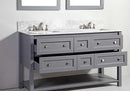 Legion Furniture 60" Solid Wood Sink Vanity with Mirror-No Faucet  3