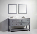 Legion Furniture 60" Solid Wood Sink Vanity with Mirror-No Faucet 