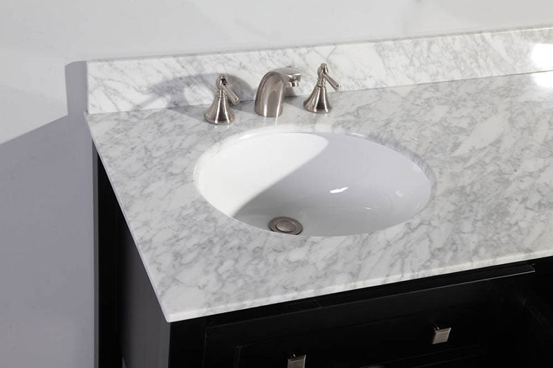 Legion Furniture 60" Solid Wood Sink Vanity With Mirror-No Faucet Espresso 4