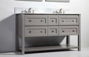 Legion Furniture 60" Solid Wood Sink Vanity with Mirror-No Faucet  3