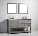Legion Furniture 60" Solid Wood Sink Vanity with Mirror-No Faucet 