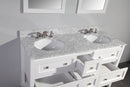 Legion Furniture 60" Solid Wood Sink Vanity With Mirror-No Faucet White 4