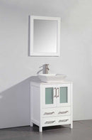 Legion Furniture 24" Solid Wood Sink Vanity With Mirror-No Faucet White