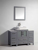 Legion Furniture 24" Solid Wood Sink Vanity with Mirror + 12" Side Cabinet for WA78