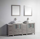 Legion Furniture 2 of 24" Solid Wood Sink Vanity with Mirror + 2 of 12" Side Cabinet for WA78