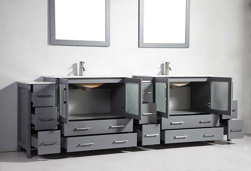Legion Furniture 2 of 36" Solid Wood Sink Vanity with Mirror + 3 of 12" Side Cabinet for WA79 3