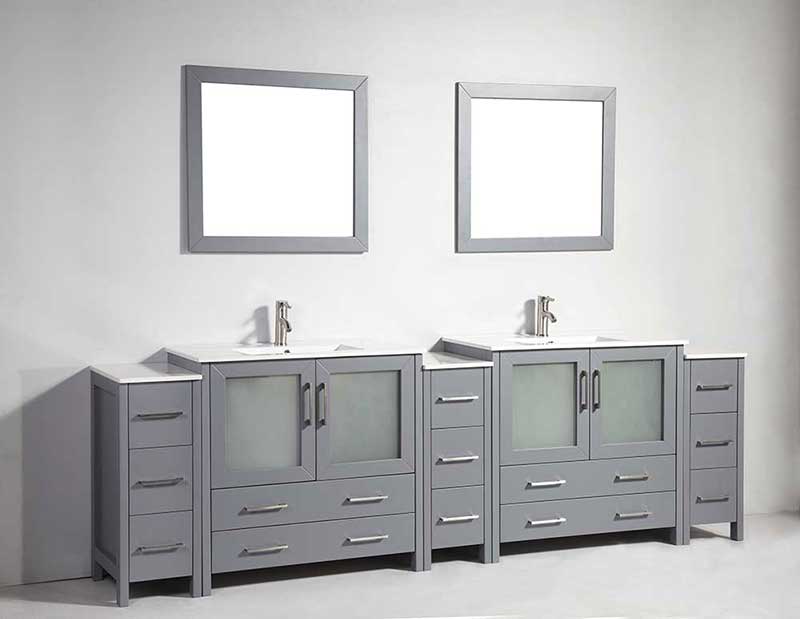 Legion Furniture 2 of 36" Solid Wood Sink Vanity with Mirror + 3 of 12" Side Cabinet for WA79