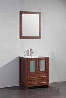 Legion Furniture 24" Solid Wood Sink Vanity With Mirror-No Faucet Cherry