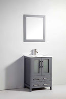 Legion Furniture 24" Solid Wood Sink Vanity with Mirror-No Faucet 