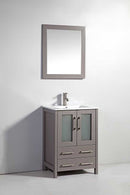 Legion Furniture 24" Solid Wood Sink Vanity with Mirror-No Faucet 