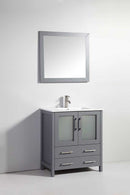 Legion Furniture 30" Solid Wood Sink Vanity with Mirror-No Faucet 