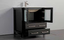 Legion Furniture 30" Solid Wood Sink Vanity With Mirror-No Faucet Espresso 2