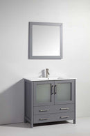 Legion Furniture 36" Solid Wood Sink Vanity with Mirror-No Faucet 