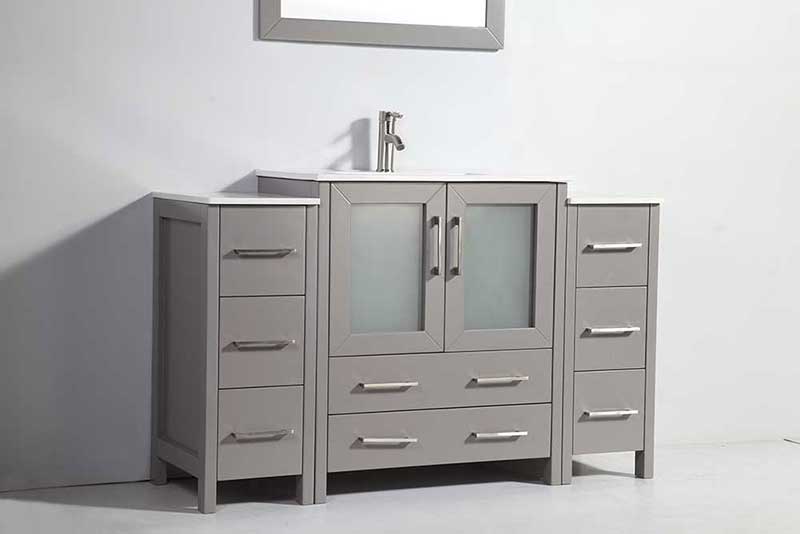 Legion Furniture 30" Solid Wood Sink Vanity with Mirror + 2 of 12" Side Cabinet for WA79 2