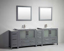 Legion Furniture 2 of 36" Solid Wood Sink Vanity with Mirror + 2 of 12" Side Cabinet for WA78