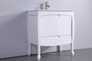 Legion Furniture 24" Solid Wood Sink Vanity With Mirror-No Faucet White 3