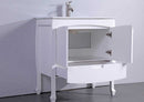 Legion Furniture 24" Solid Wood Sink Vanity With Mirror-No Faucet White 2