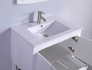 Legion Furniture 30" Solid Wood Sink Vanity With Mirror-No Faucet White 4