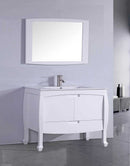 Legion Furniture 30" Solid Wood Sink Vanity With Mirror-No Faucet White