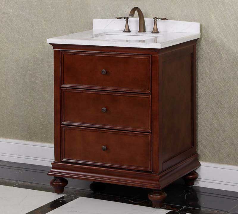 InFurniture 30" Solid Wood Sink Vanity With No Faucet WB-19716A 3