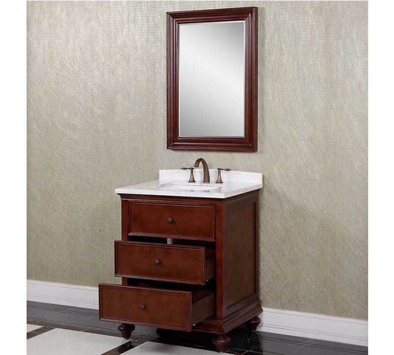 InFurniture 30" Solid Wood Sink Vanity With No Faucet WB-19716A 2