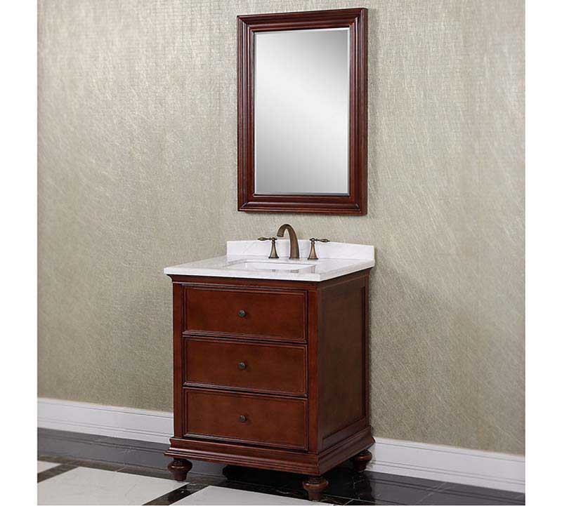 InFurniture 30" Solid Wood Sink Vanity With No Faucet WB-19716A