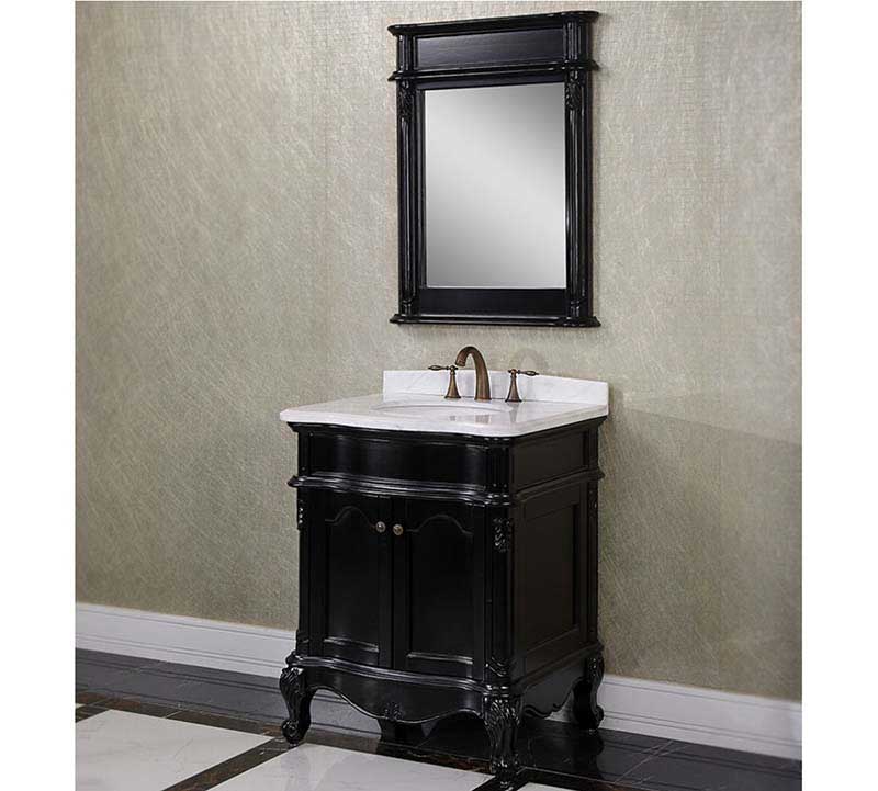 InFurniture 30" Solid Wood Sink Vanity With No Faucet WB-19718A