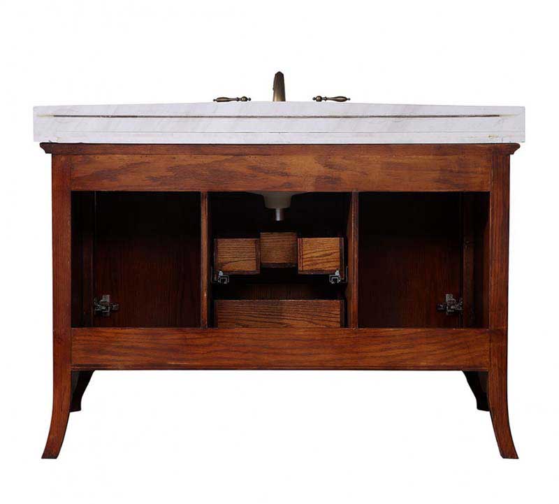InFurniture 53.1" Solid Wood Sink Vanity With No Faucet WB-19883 5