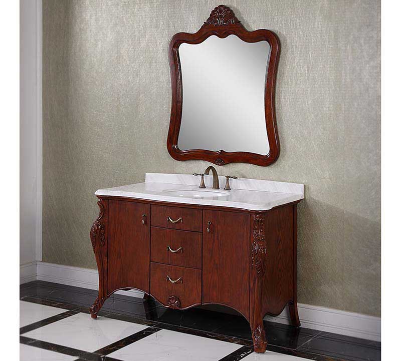 InFurniture 53.1" Solid Wood Sink Vanity With No Faucet WB-19883