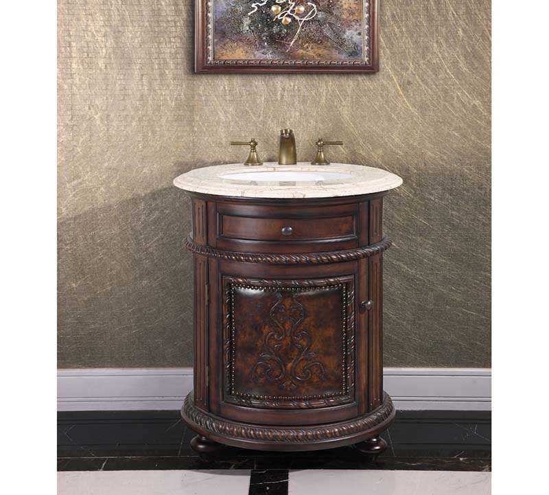 InFurniture 24" Solid Wood Sink Vanity With No Faucet WB-2324L