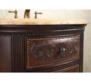 InFurniture Rainforest Brown Marble Top Only WB-2436L-RB TOP 3